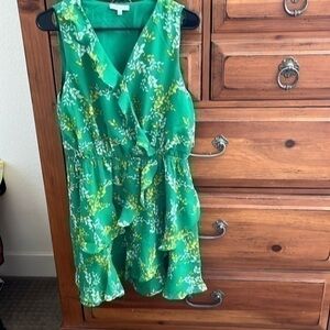 White Birch Women’s Green And Yellow Floral Dress Size Large NWT